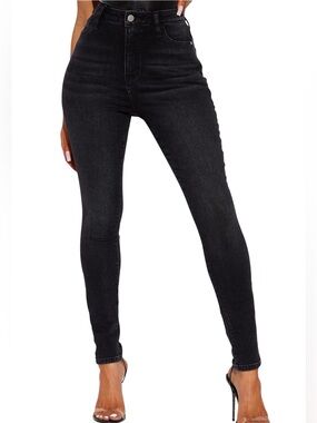 Fashion Nova Jessica Skinny Jeans Black Size 13 High Rise Stretch